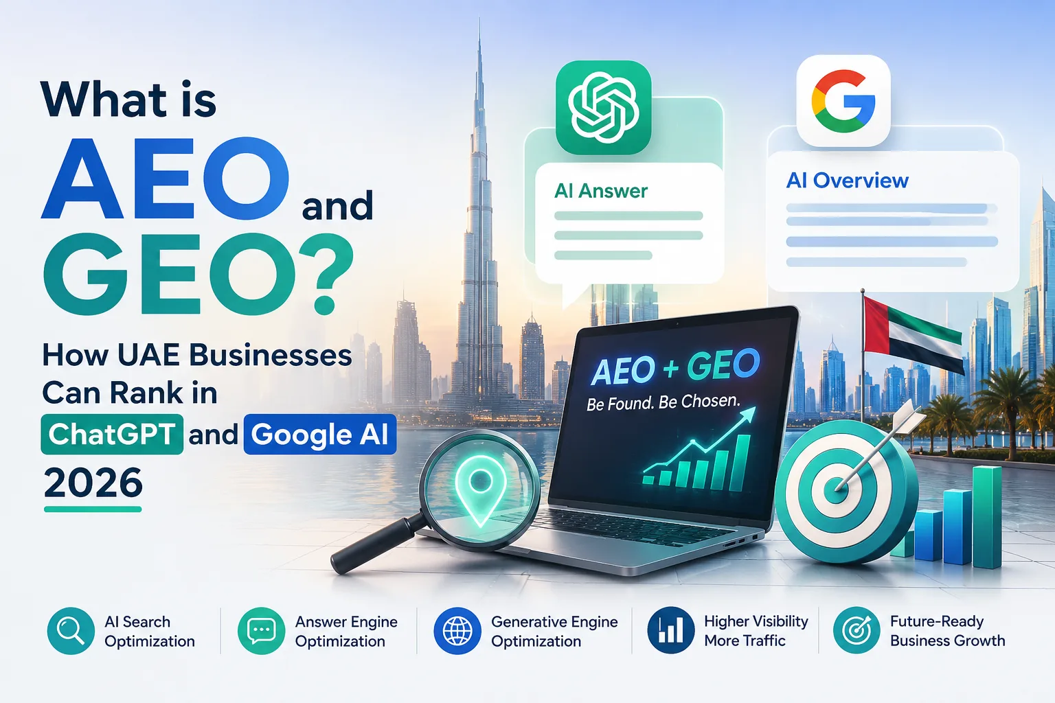 What is AEO and GEO? How UAE Businesses Can Rank in ChatGPT and Google AI 2026